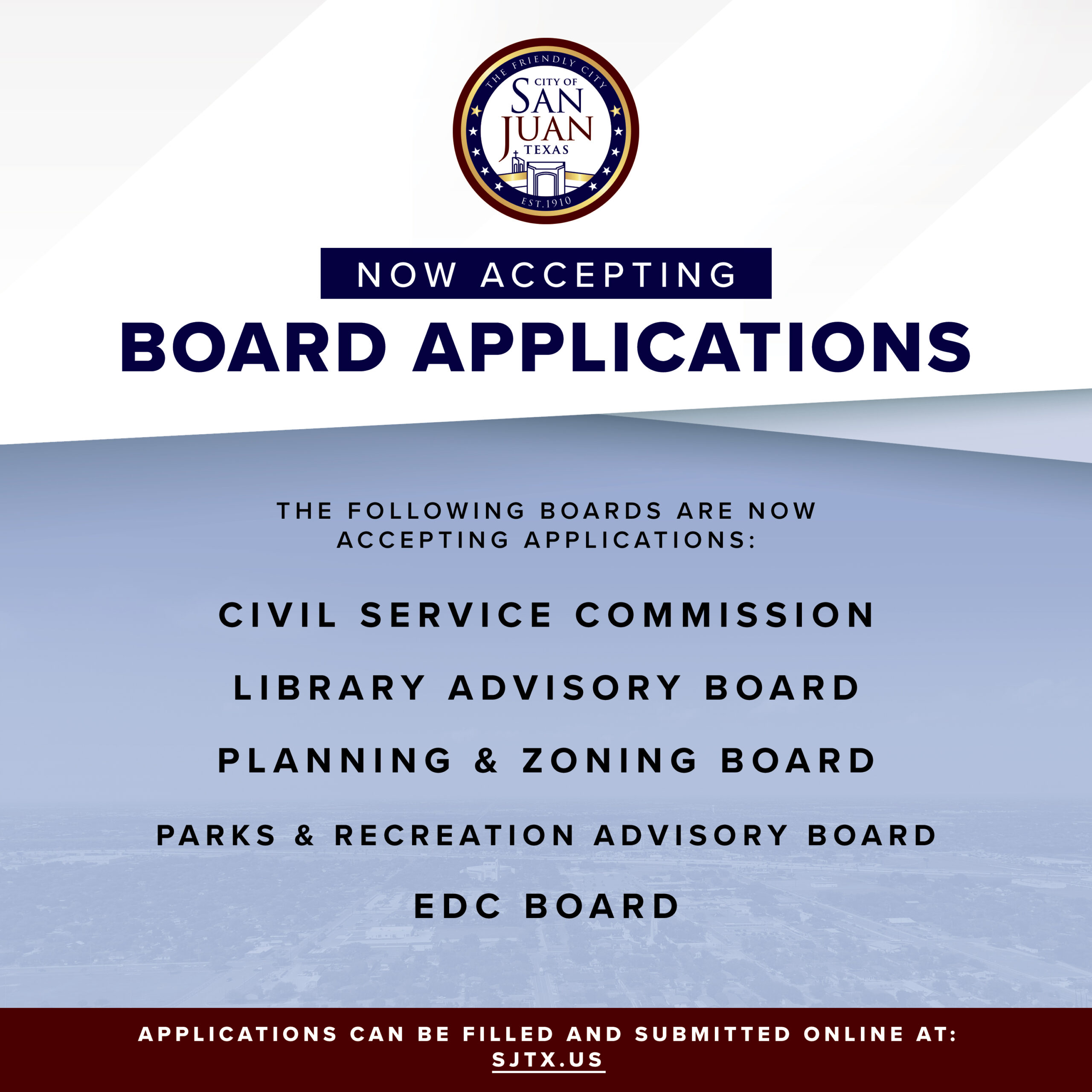 Now Accepting Board Applications