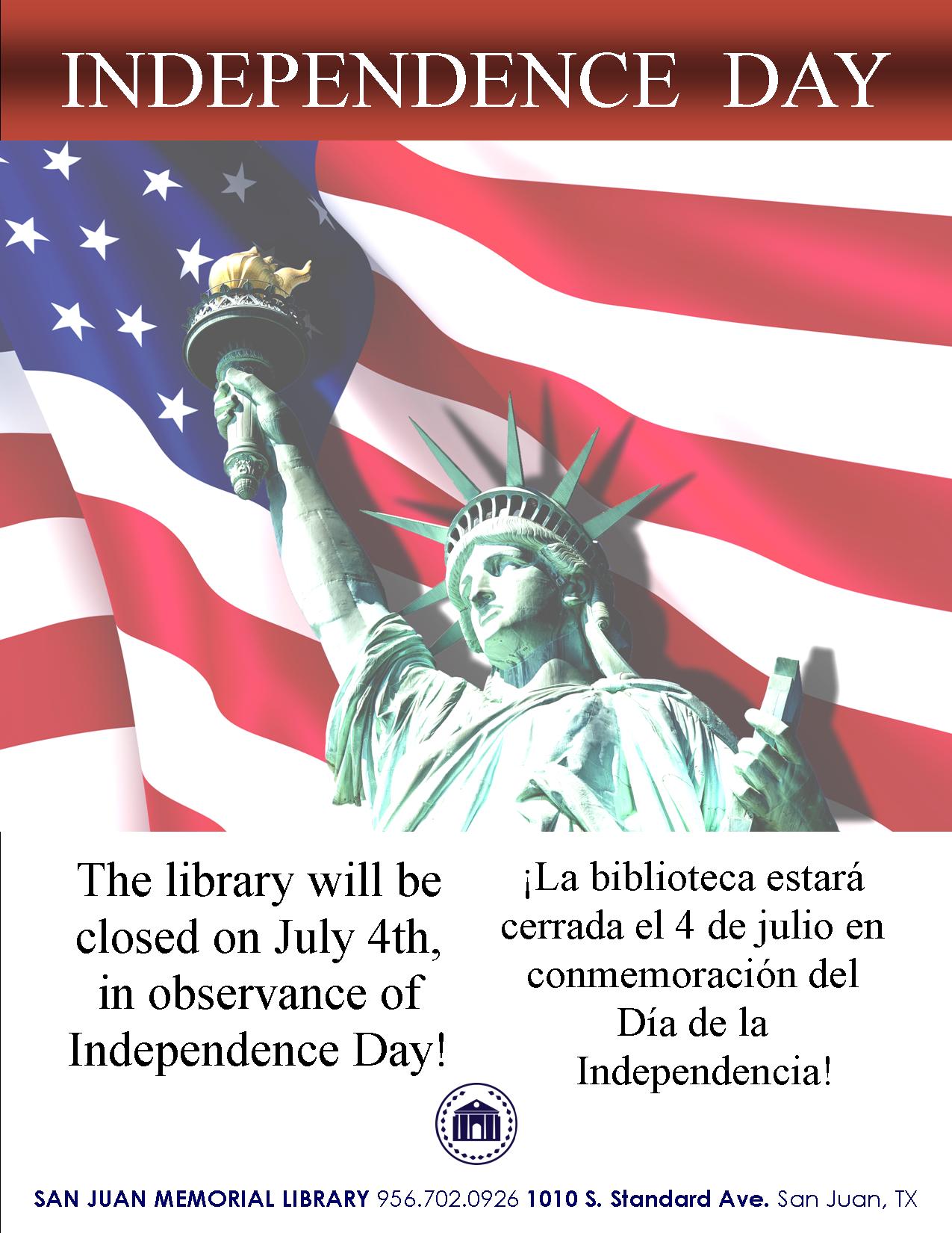 Library Closures 4th of July